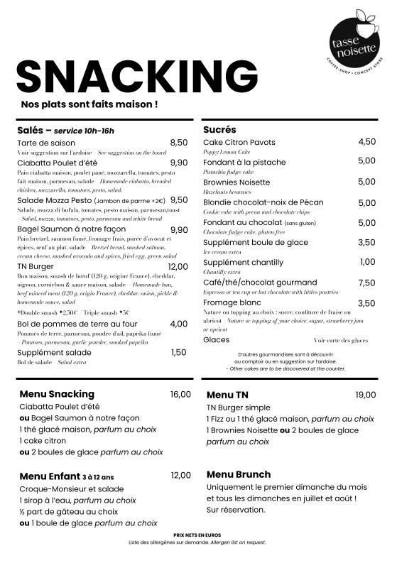 Tasse Noisette - Menu Image 3